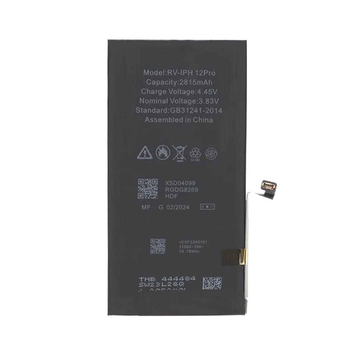 iPhone 12 Pro Battery 2815mAh No Programming, 100% Health