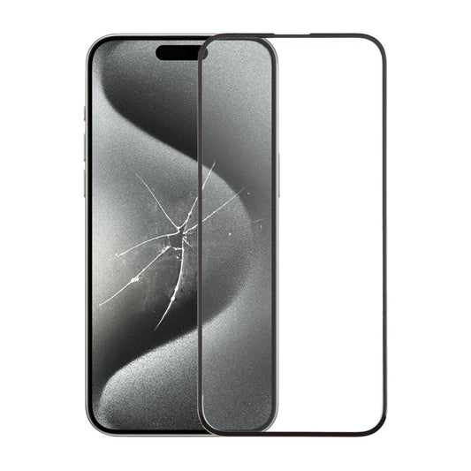 Rvelon Skärmskydd iPhone 15 Pro Max Härdat Glas 2.5D - Svart Bulk
