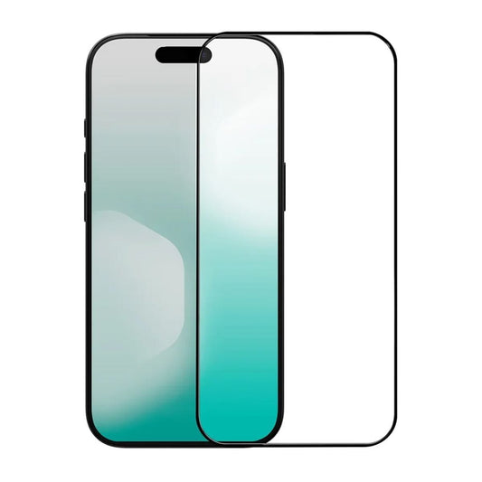 Rvelon Screen Protector iPhone 16 Pro/17/17 Pro Tempered Glass 2.5D Black - bulk