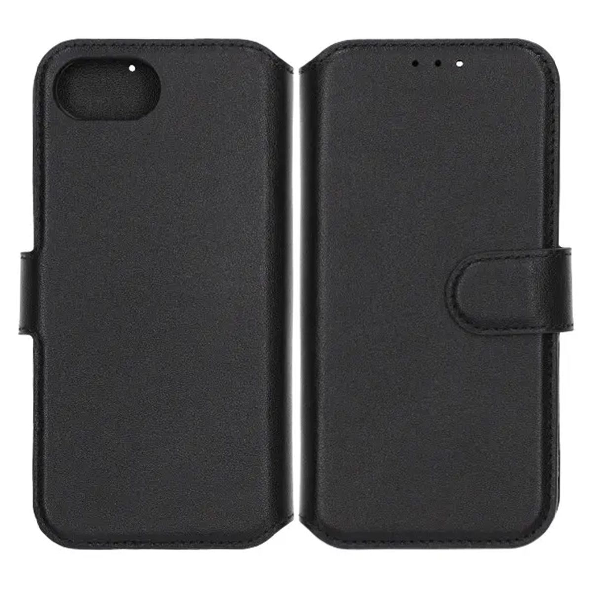 Rvelon Leather Wallet Case-iPhone 16e Black
