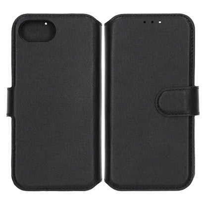 Rvelon Leather Wallet Case-iPhone 16e Black