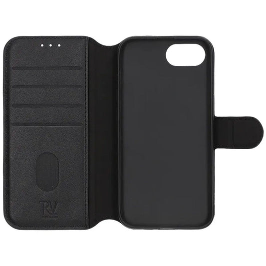 Rvelon Leather Wallet Case-iPhone 16e Black