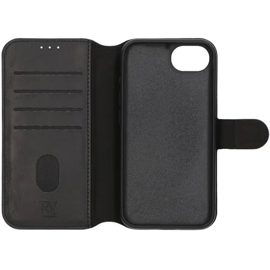 Rvelon Plånboksfodral Magnet för iPhone 16e och 17e - Svart