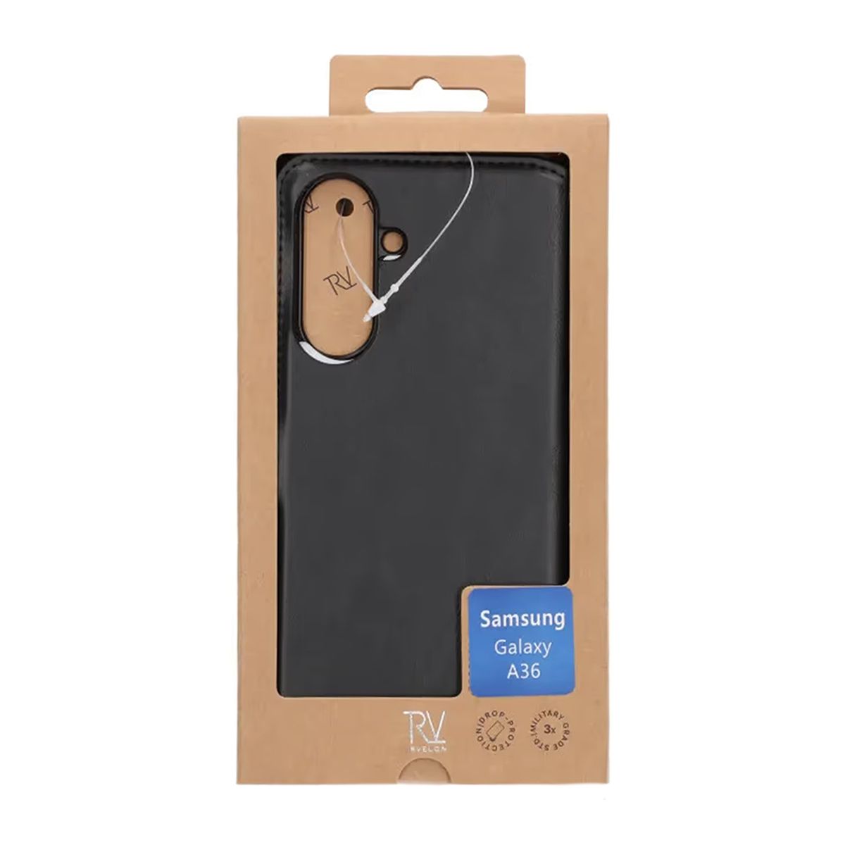 Rvelon Plånboksfodral Magnet för Samsung Galaxy A36 - Svart