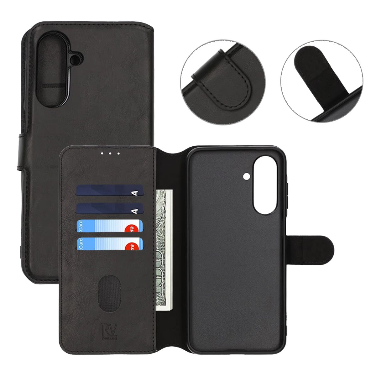 Samsung Galaxy A26 Plånboksfodral Magnet Rvelon - Svart