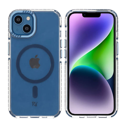 Rvelon Mobile Case Magnet Reinforced for iPhone 13 and 14 - Blue