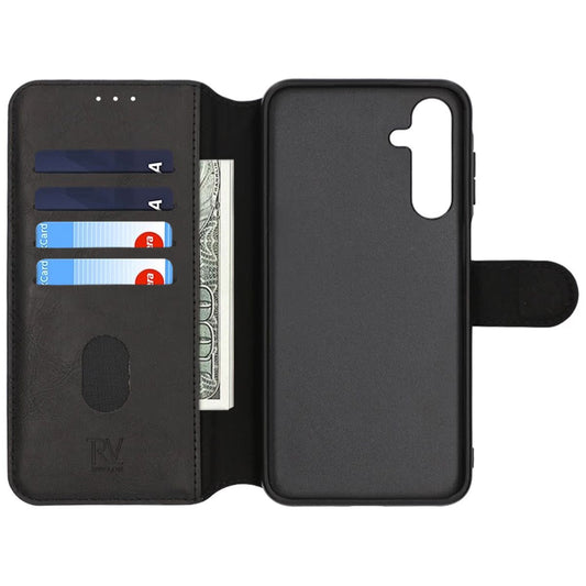 Rvelon wallet case-Samsung S25 Black