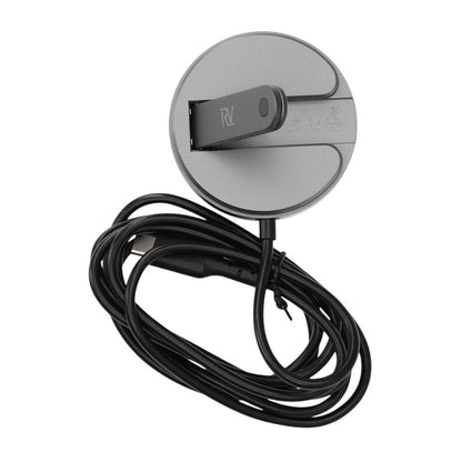 Rvelon Trådlös MagSafe Laddare med Stativ Qi2 15W USB-C - Grå
