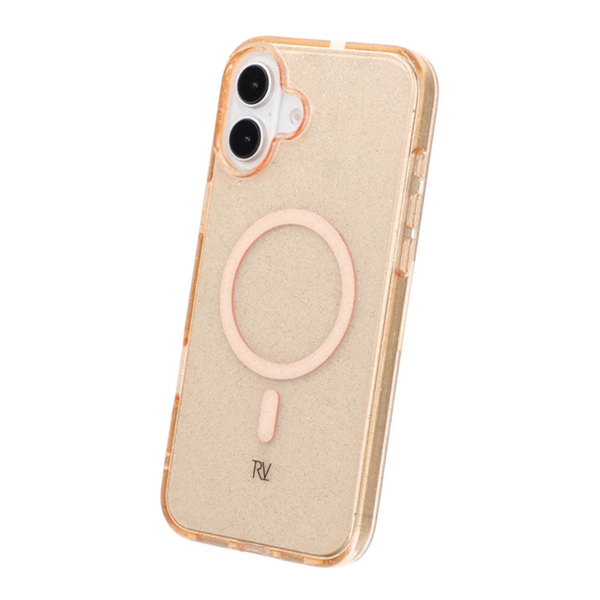 iPhone 16 Plus Rvelon Mobilskal TPU med MagSafe - Glitter Guld