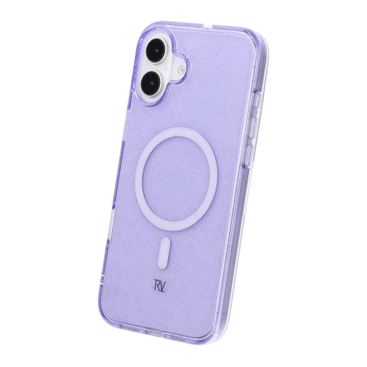 iPhone 16 Plus Rvelon Mobilskal TPU med MagSafe - Glitter Lila