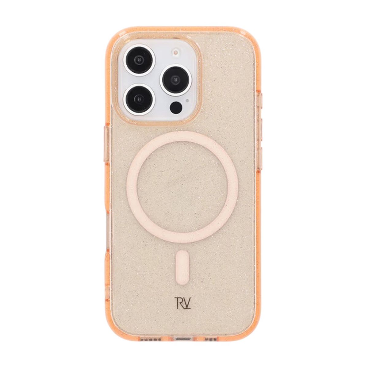Rvelon Terminator with magsafe Phone Case For iPhone 16 Pro Gold Glitter