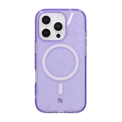 iPhone 16 Pro Rvelon Mobilskal TPU med MagSafe - Glitter Lila