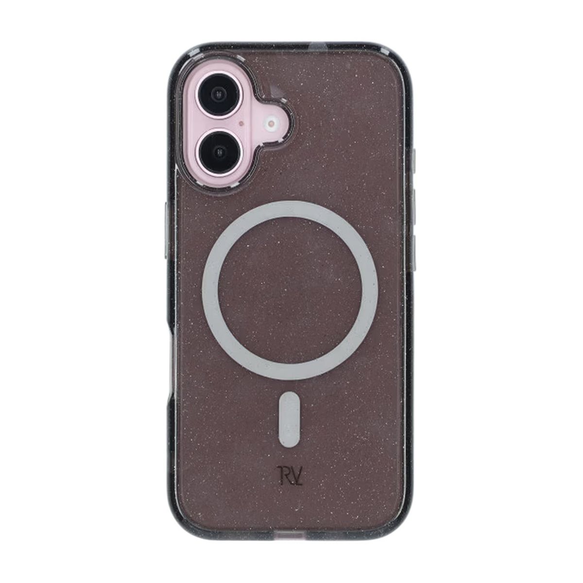 iPhone 16 Rvelon Mobilskal TPU med MagSafe - Glitter Svart