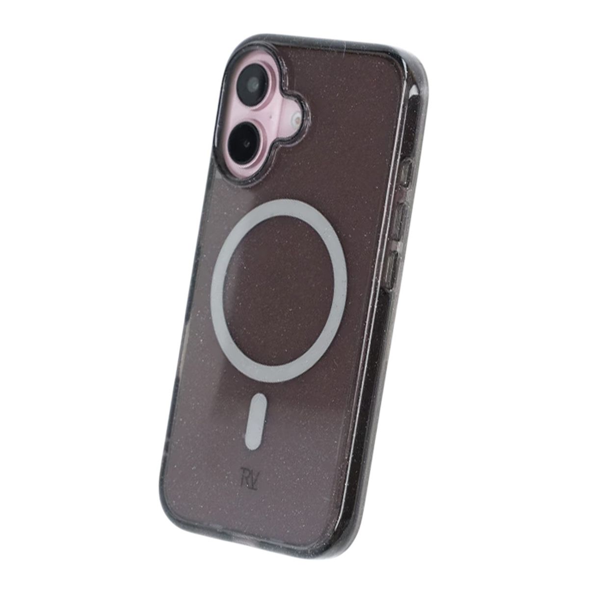 iPhone 16 Rvelon Mobilskal TPU med MagSafe - Glitter Svart