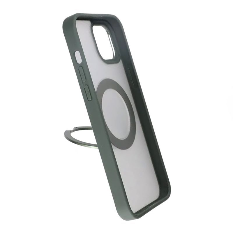 iPhone 15 Skal med MagSafe Stativ Rvelon - Grön