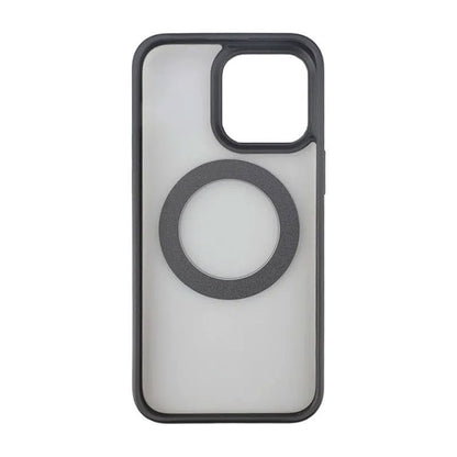 Rvelon  TPU + PC Metal Ring Case With MagSafe For iPhone 15 Pro Max Black