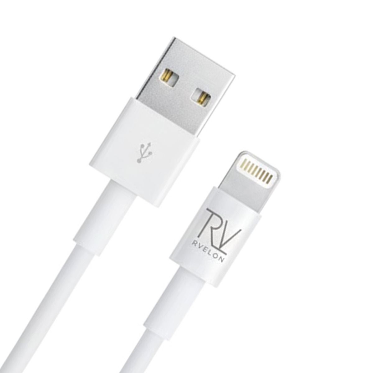 Rvelon USB-A till Lightning Kabel 2m - Vit