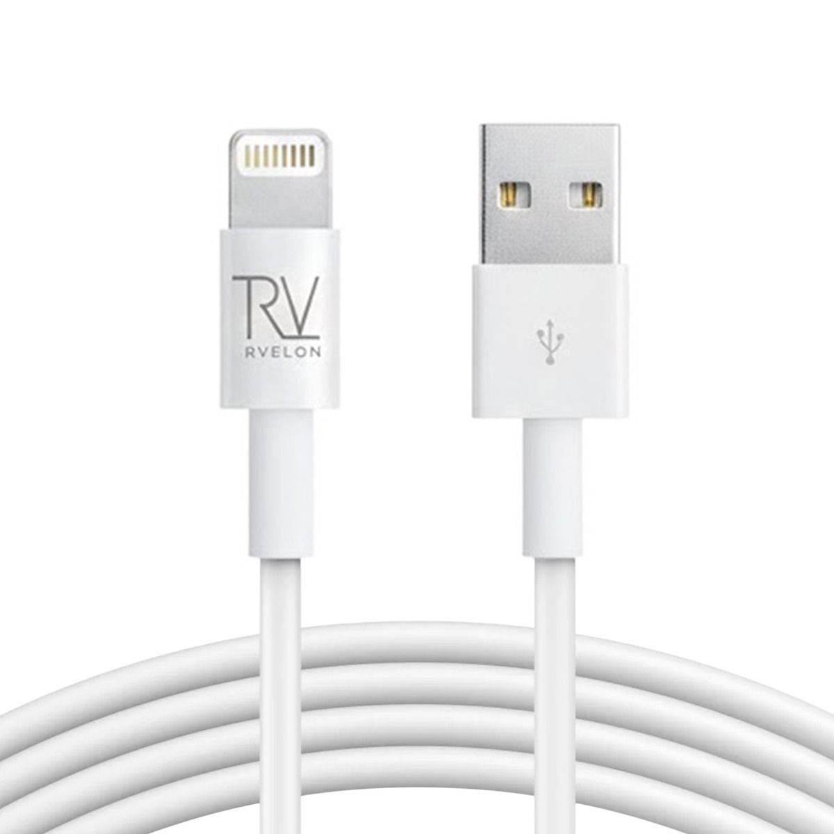 Rvelon USB-A till Lightning Kabel 2m - Vit