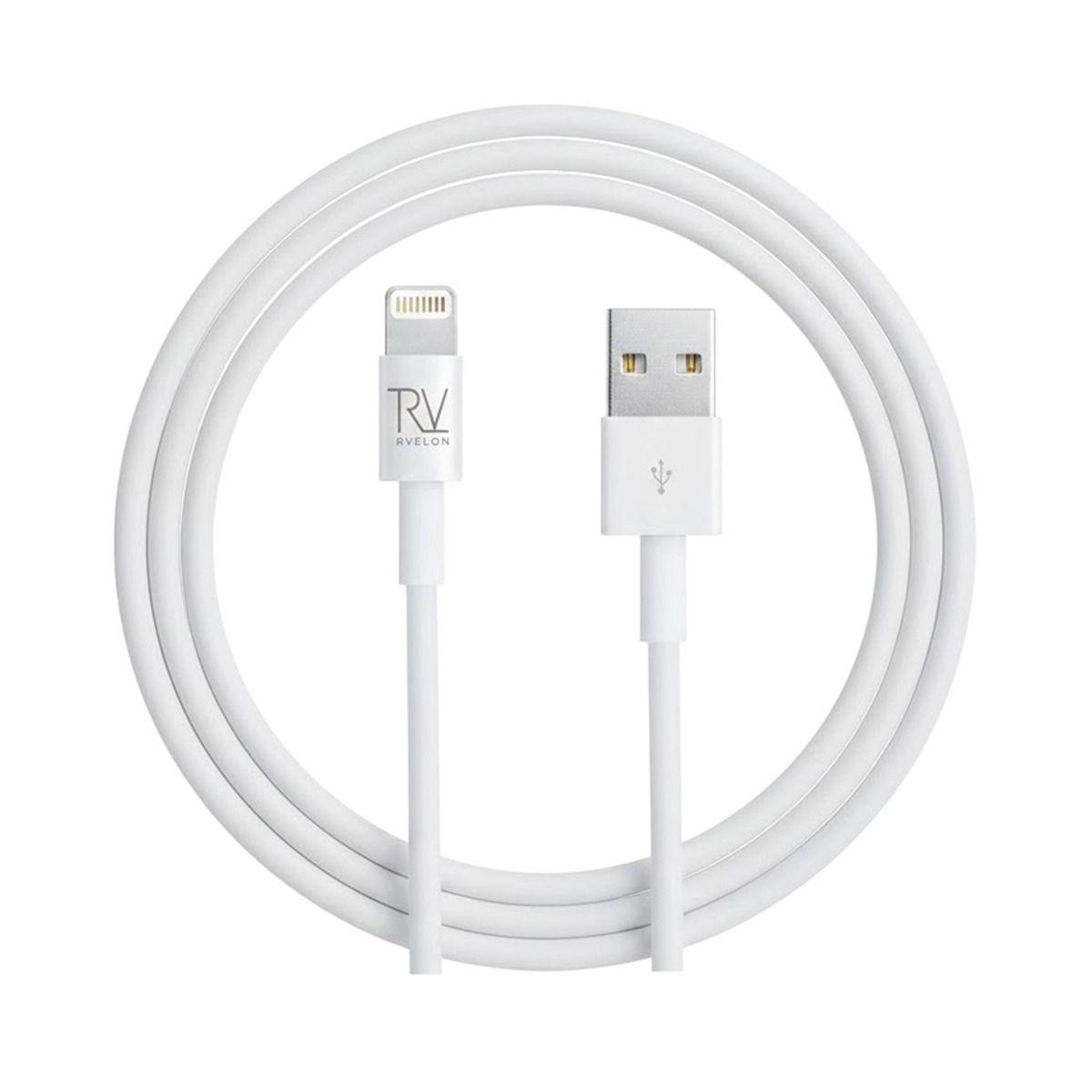 Rvelon USB-A till Lightning Kabel 2m - Vit