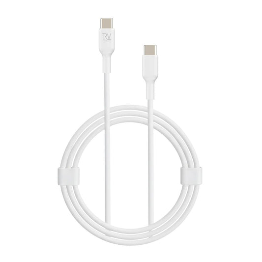 Rvelon USB-C till USB-C Kabel 2m - Vit