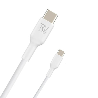 Rvelon USB-C till USB-C Kabel 2m - Vit