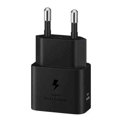 Samsung 25W USB-C GaN Strömadapter med kabel - Svart