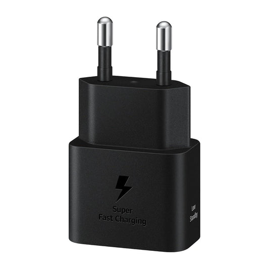 Samsung 25W USB-C GaN Strömadapter med kabel - Svart