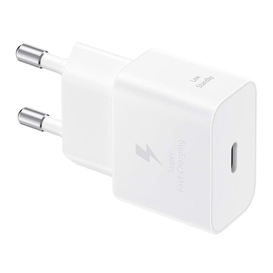 Samsung 25W USB-C GaN Strömadapter med kabel - Vit