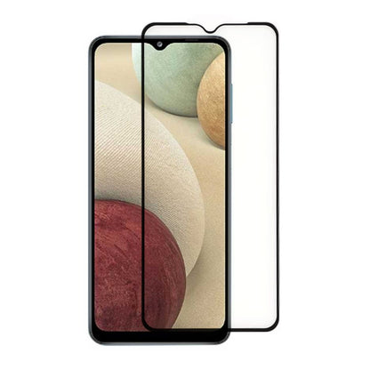 Skärmskydd Samsung A12 - 3D Härdat Glas Svart Bulk