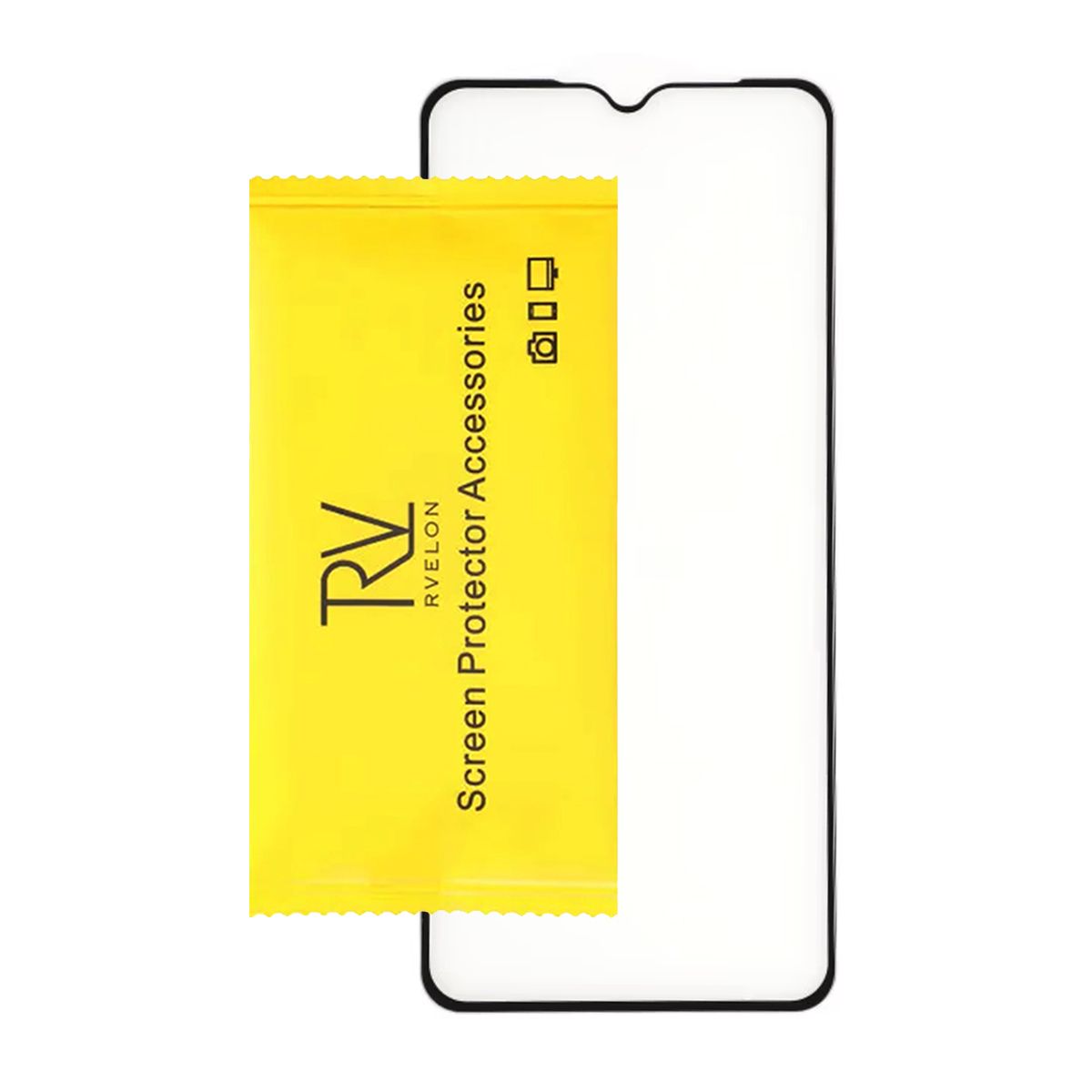 Skärmskydd Samsung A12 - 3D Härdat Glas Svart Bulk