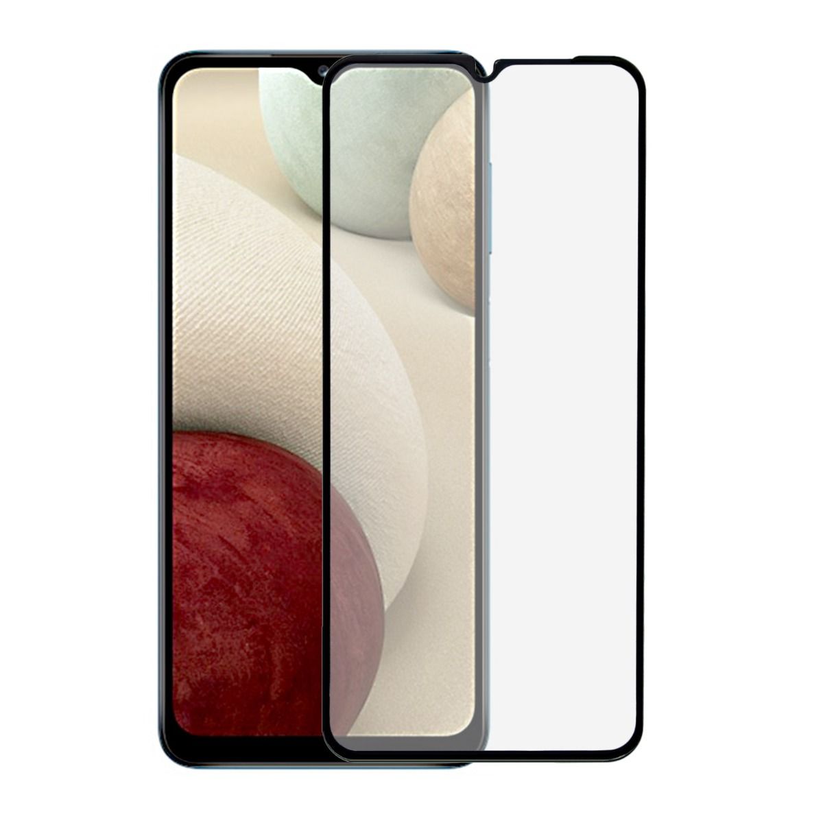 Skärmskydd Samsung A12 - 3D Härdat Glas Svart