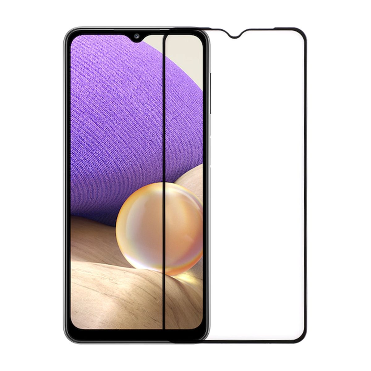 Skärmskydd Samsung Galaxy A32 5G - 3D Härdat Glas Svart Bulk