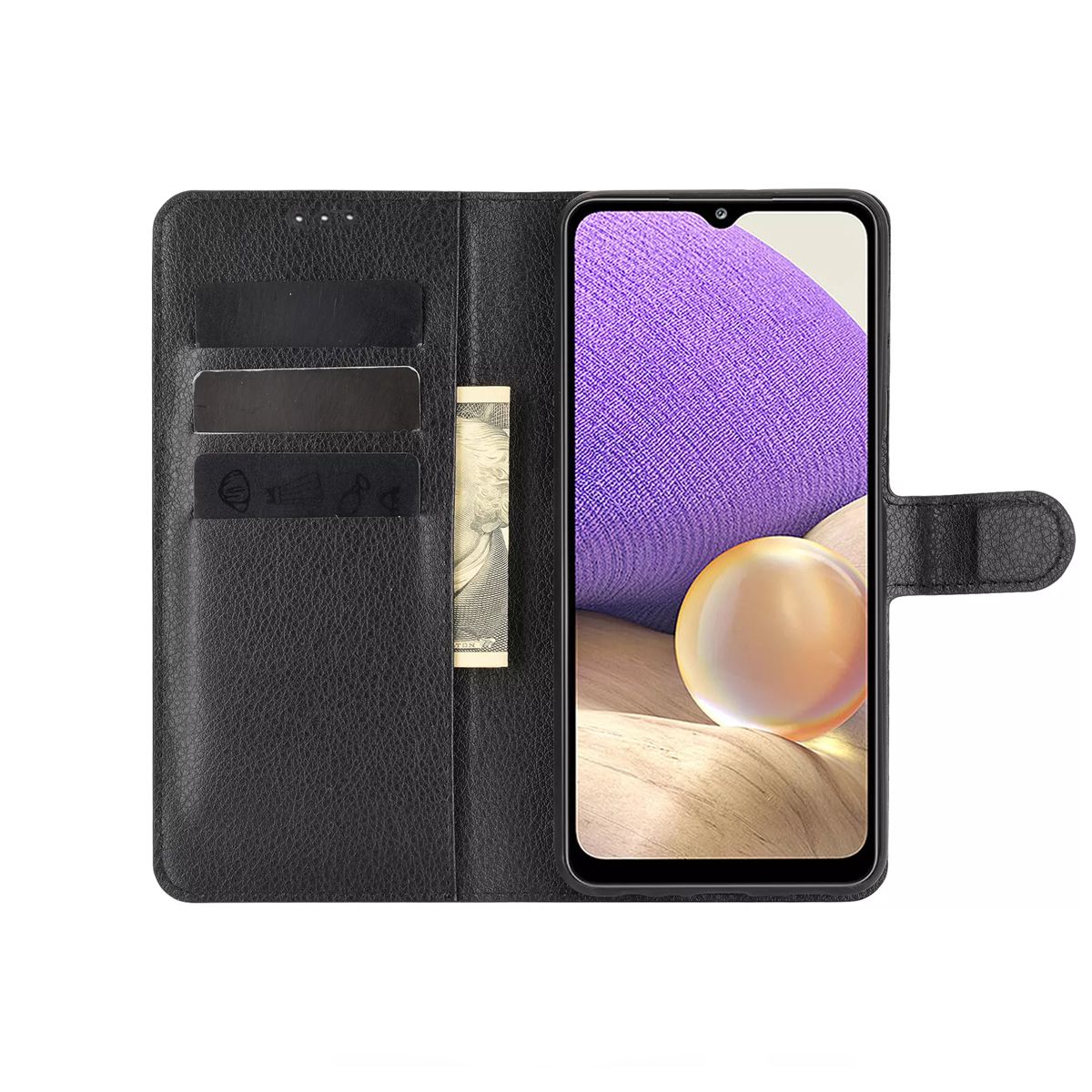 Samsung Galaxy A32 5G Wallet Case Magnet Rvelon - Black