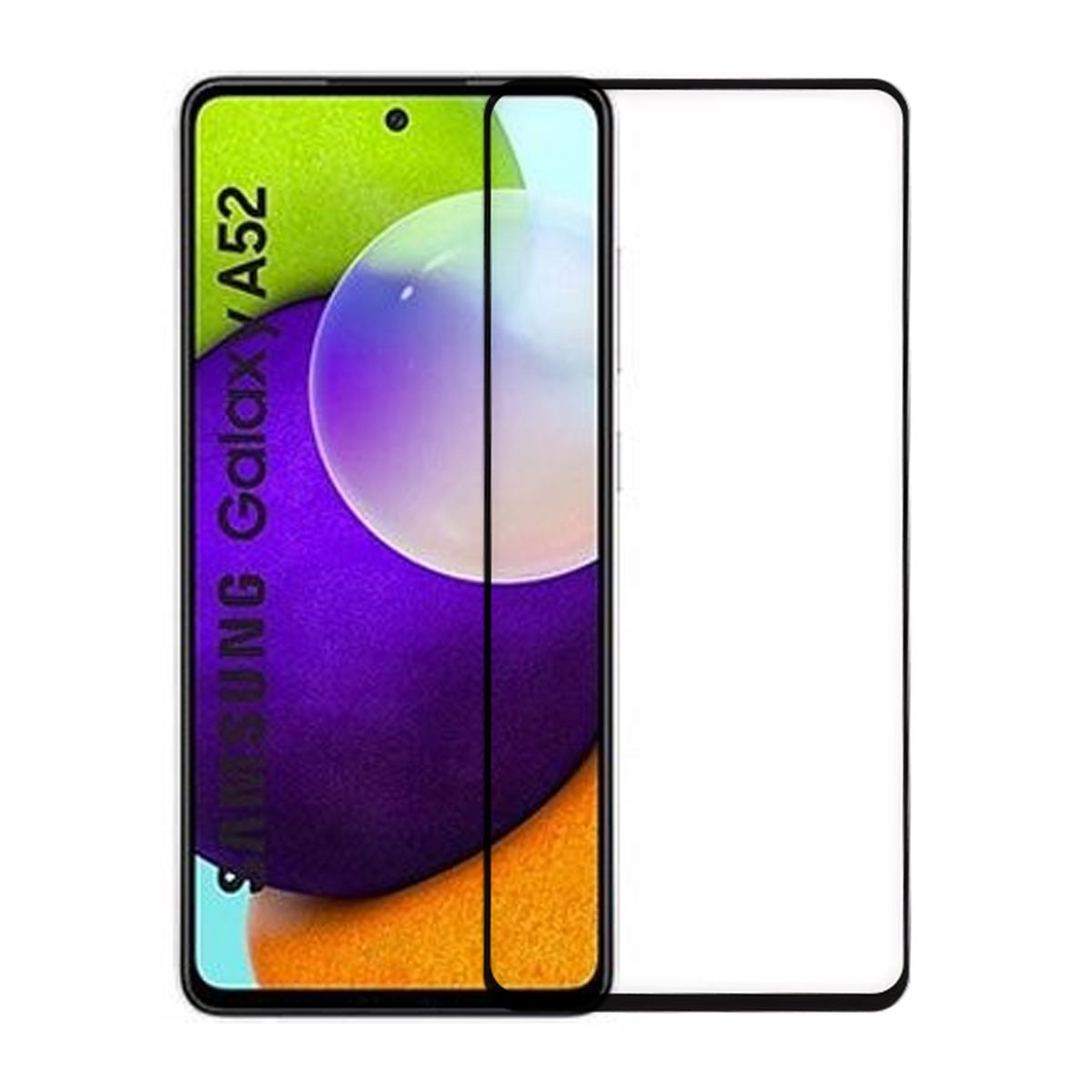 Skärmskydd Samsung A52 - 3D Härdat Glas Svart Bulk