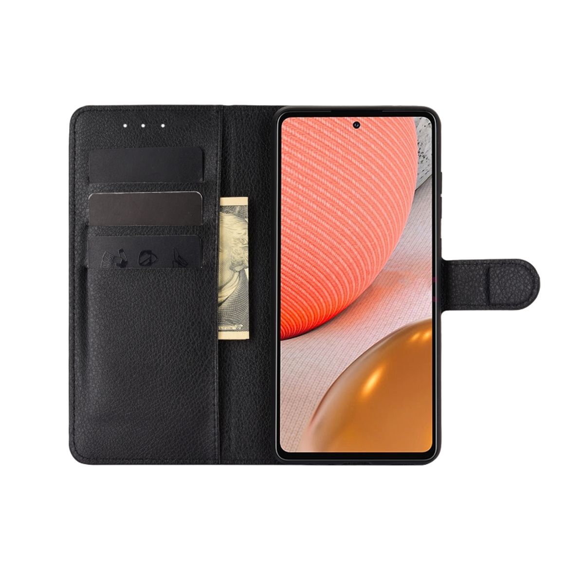 Samsung Galaxy A52 5G Flip Stand Leather Wallet Case Good Quality Black