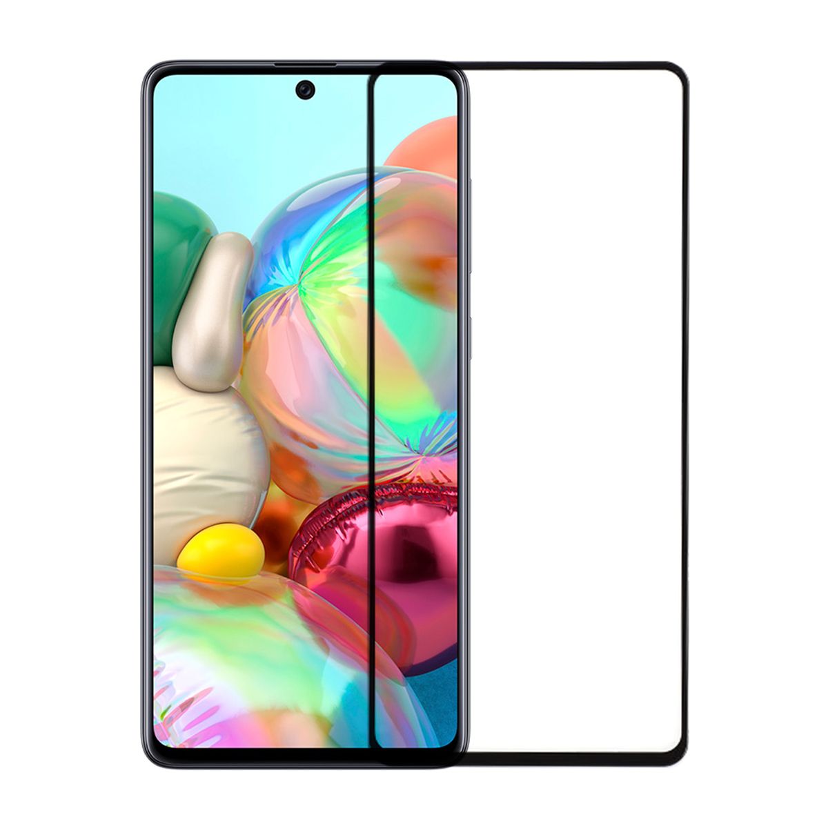 Screen Protector Galaxy A71/A72 - 3D Tempered Glass Black (bulk)
