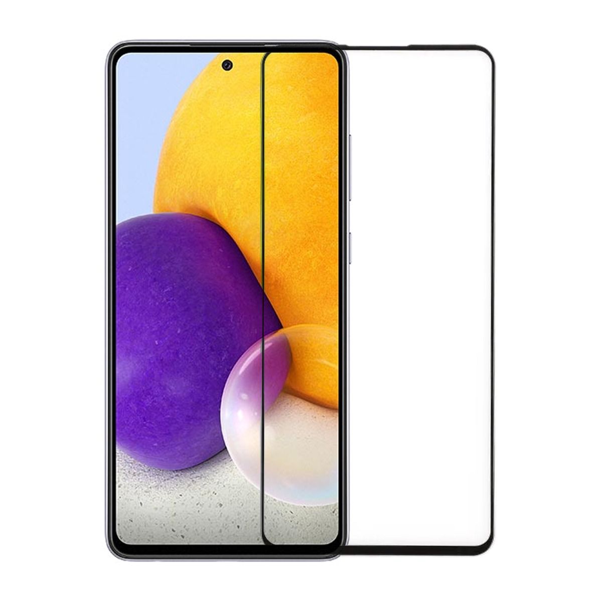Skärmskydd Galaxy A72 - 3D Härdat Glas Svart Bulk