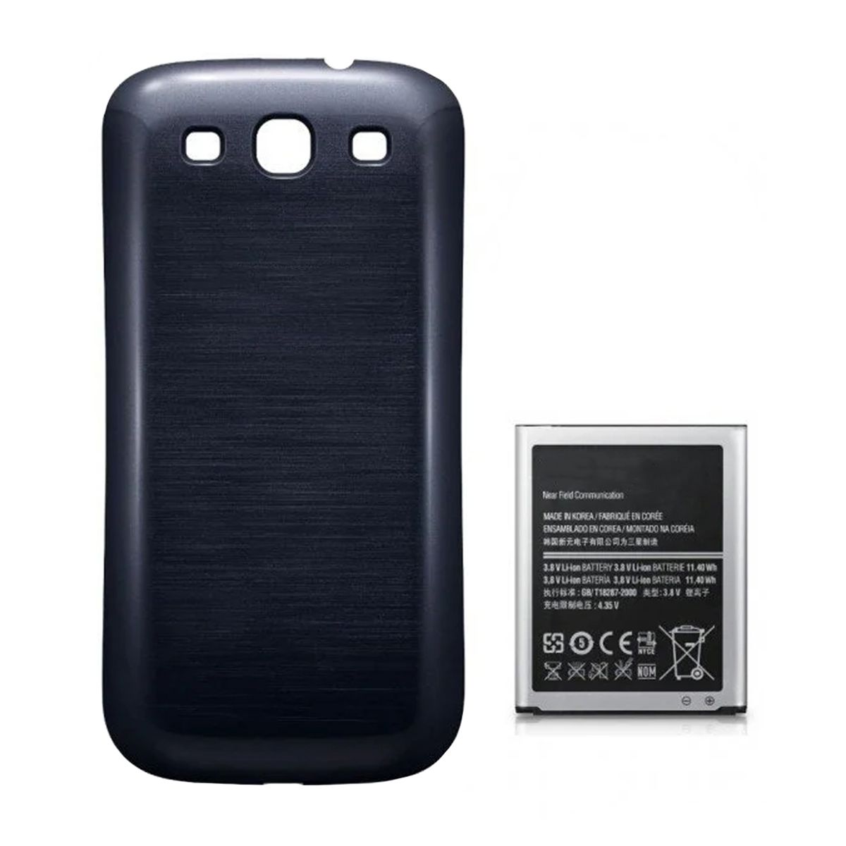 Samsung Galaxy S3 Batteri med Baksida - Blå