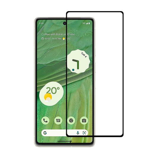 Skärmskydd Google Pixel 7 - 3D Härdat Glas - Svart Bulk