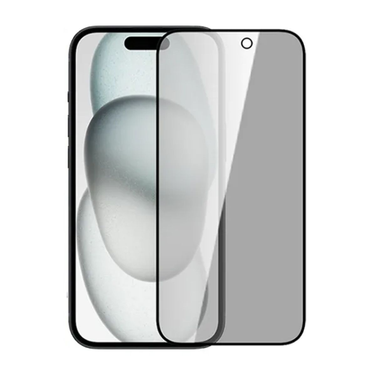 Skärmskydd iPhone 15/16 - Privacy 3D Härdat Glas Bulk