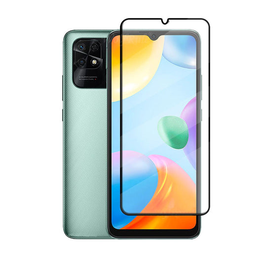 Skärmskydd Redmi 9C NFC - 3D Härdat Glas Svart Bulk