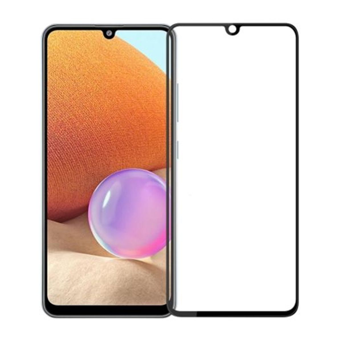 Skärmskydd Samsung A32 5G - 3D Härdat Glas Svart Bulk