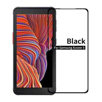 Skärmskydd Samsung Galaxy X Cover 5 3D Härdat Glas Svart Bulk