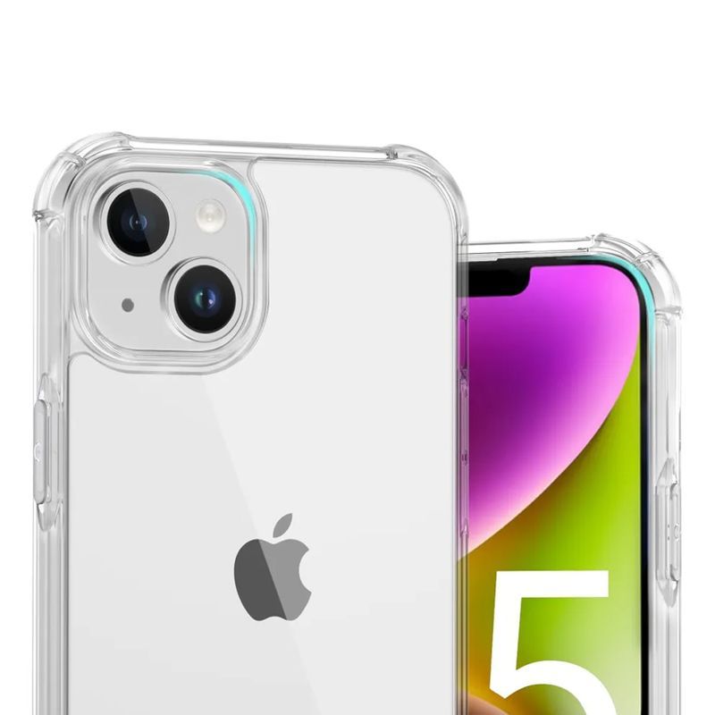 iPhone 15 Plus Shockproof Phone Case - Transparent