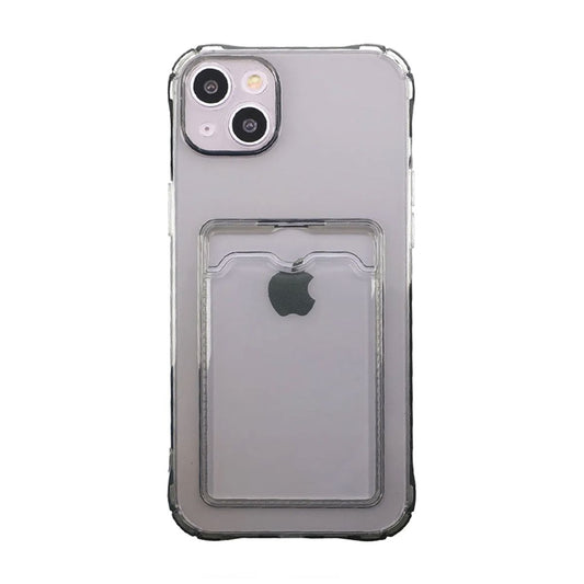Shockproof Case with Card Holder iPhone 14 Black