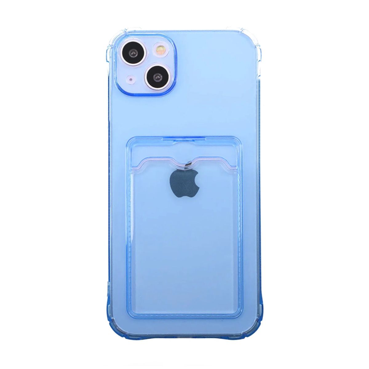 iPhone 14 Shockproof Case with Card Holder - Blue