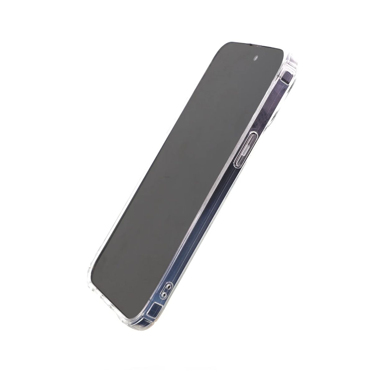 iPhone 14 Pro Max Shockproof Case with Card Holder - Transparent