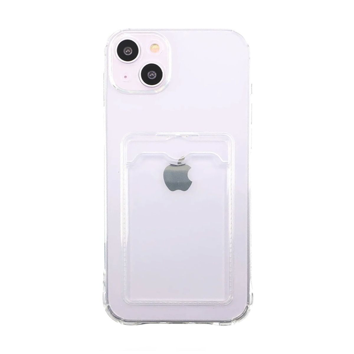 Shockproof Case with Card Holder iPhone 14 Transparent