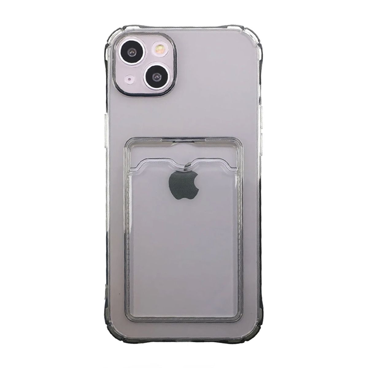 Shockproof Case with Card Holder iPhone 15 Black
