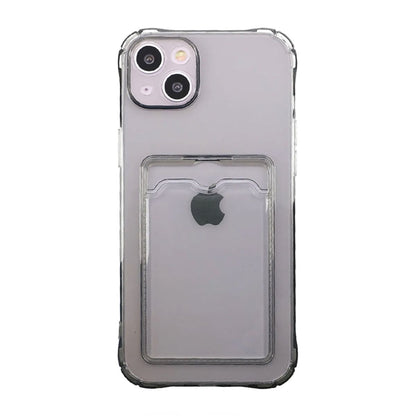 Shockproof Case with Card Holder iPhone 15 Black